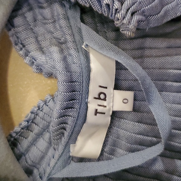 TIBI Chambray Twill Edwardian Top Size 0 - Picture 9 of 11